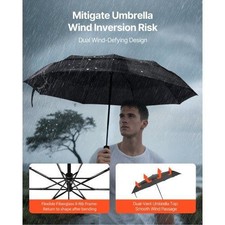 Travel Umbrella 42 in Portable Compact Umbrellas Automatic OpenClose