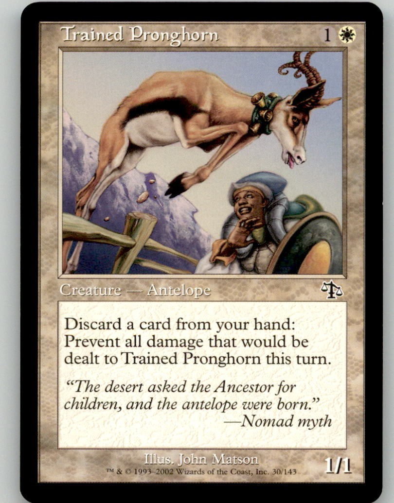 MTG Trained Pronghorn 30 Common Judgment Lightly Played
