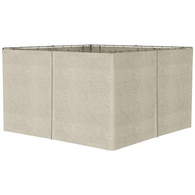 10'x13' Universal Gazebo Sidewall Replacement Curtain 4 Panels 48 Hooks/C-Rings