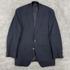 VTG Polo University Ralph Lauren Club Blazer Mens 44 Navy Gold Buttons 100 Wool