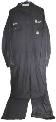 Carhartt FR Coverall XL Flame Resistant Zipper Leg Opening Blue