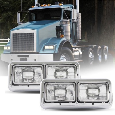Headlights for Peterbilt 379 362 359 378 Kenworth T600 T800 W900 C500 Headlam...