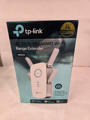 TP Link AC2600 MU-MIMO Wi Fi RE650 Range Extender Dual Band. New