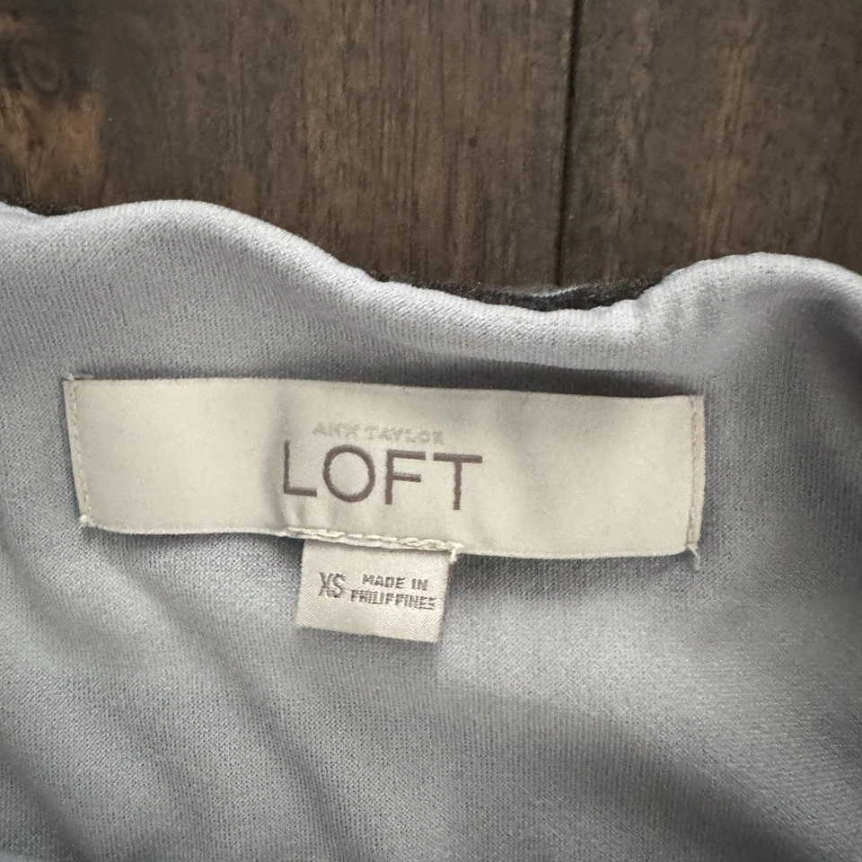 Vestido Loft Negro Blanco y Gris Rayas Sin Mangas XS Foto 4 de 4