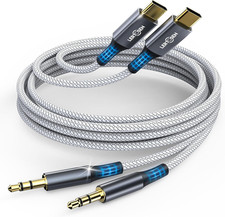 2 Pack USB C to 3.5Mm Audio Cable 4Ft , Aux to USB C Headphone Jack Adapter, Hi