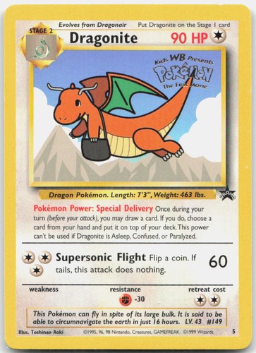 Dragonite 5 Promo Wizards Black Star Promos Pokemon Near Mint