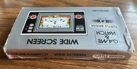 1981 Nintendo Game & Watch Wide Screen Turtle Bridge Fully Box Instru Working