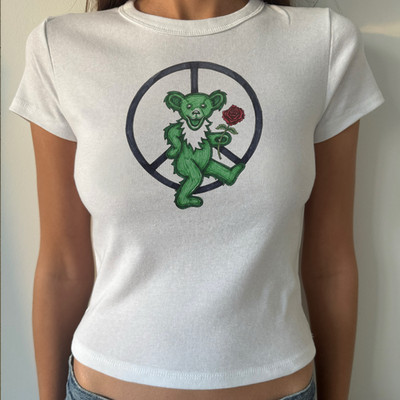 Vintage Deadhead Bear Peace Women's Tee