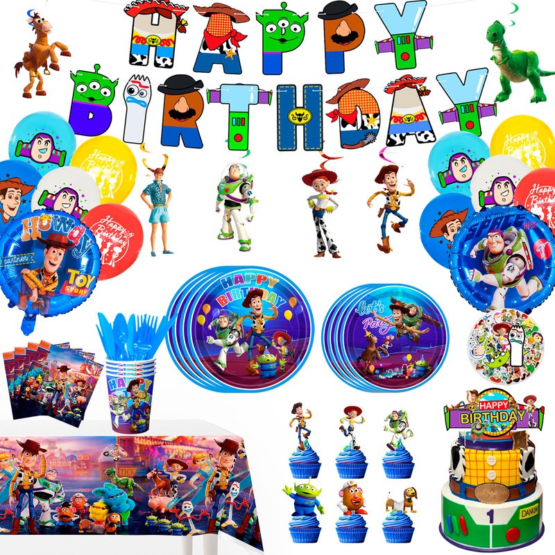 HOT Toy Story Theme Birthday Party Supplies Set for Kids Party Decorate US Stock