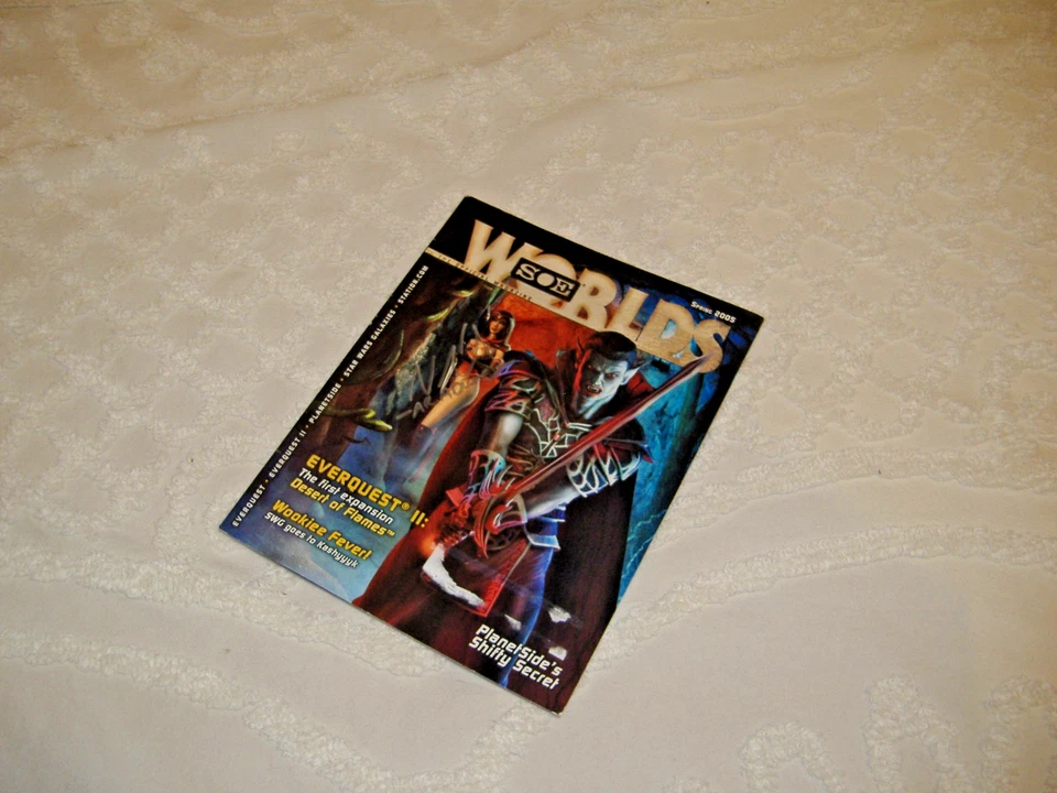 EVERQUEST SIGNED BY BRAD MCQUAID!, RARE SOE WORLDS MAGAZINE - Image 4 of 4