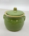 Hull Pottery Avocado Green Small Covered Casserole Bean Pot H-20 USA Vintage
