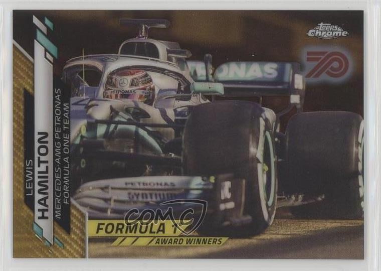 2020 Topps Chrome Formula 1 70th Anniversary Gold Refractor Lewis Hamilton i6e