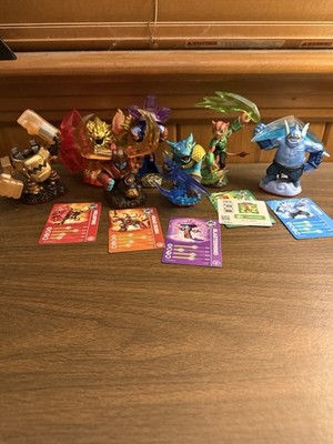 Skylanders Trap Team Trapmaster Lot Wild Fire, Headrush, Gusto, Tuff Luck