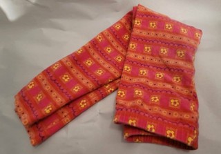 VINTAGE Gymboree Pink Orange Floral Striped Knit Leggings Pants Size Large 90s
