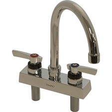 Encore KL414002 4 in Center Deck Mounted Faucet with 5 in Gooseneck