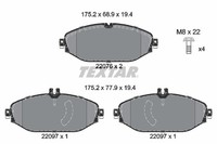 1X Textar 2207601 Bremsbelagsatz Scheibenbremse FüR Mercedes-Benz