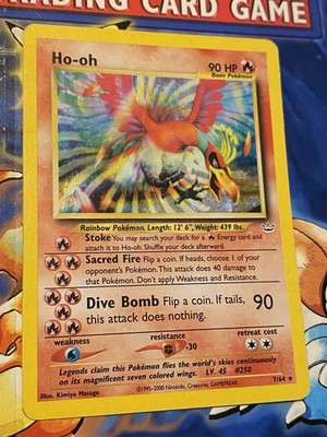 2001 Ho-oh Pokemon Karte TGC Neo Revelation (7/64) Holo Vintage Unlimited MP