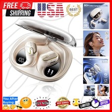 Open Ear Headphones Earbuds wireless - 5.4 Bluetooth Ear Buds with LED Digita...