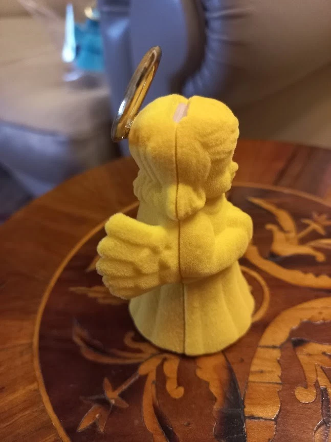 Virca Angelo Giallo Catenina Charm Angelo Cuore Bianco - Immagine 4 di 4