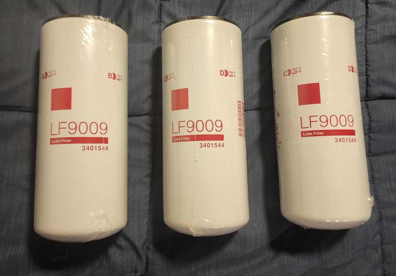 3 PCS LF9009 Oil Filters Fit For Cummins ISC 8.3L Engines P553000 3401544
