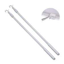 Elegant Pull Down Blinds for Window Shades, Cordless 17.5"-31.5",2set Silver