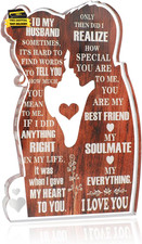 Valentine'S Day Gifts for Him Her to My Husband Heartfelt Acrylic Plaque Sign fo