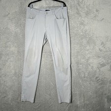 Peter Millar Crown Crafted Golf Pants Mens 35X32 35X31.5 Gray Performance READ