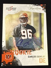 Carlos Dunlap Auto 2010 Score - Rookie #316 Signatures (AU, RC)