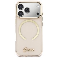 Guess Iphone 17 Pro Max HüLle Case Cover Magsafe Script Metal Transparent Pink