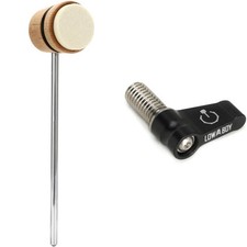 Low Boy Felt Daddy Bass Drum Beater with M8 Power Switch - Lightweight - Natural