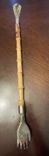 Bamboo Shoe Horn, Back Scratcher Bakelite Made In Italy 21-1/2  vintage