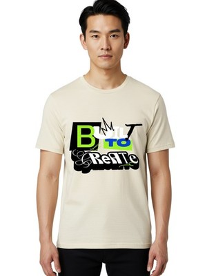 Built-To-Create Mens Graphic Tee,100% Cotton,Casual Summer Wear