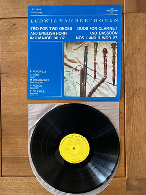 Beethoven:  Trio For Two Oboes & English Horn In C Major, Op. 87 HUNGAROTON LP