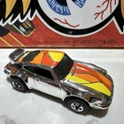 1977 Hot Wheels PORSCHE 911 Yellow Orange Tampo Super Chrome Blackwall Near Mint