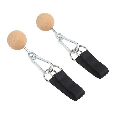 Wooden Pull Up Balls Rock Climbing Holds Training Set Arm Strength Trainer SET