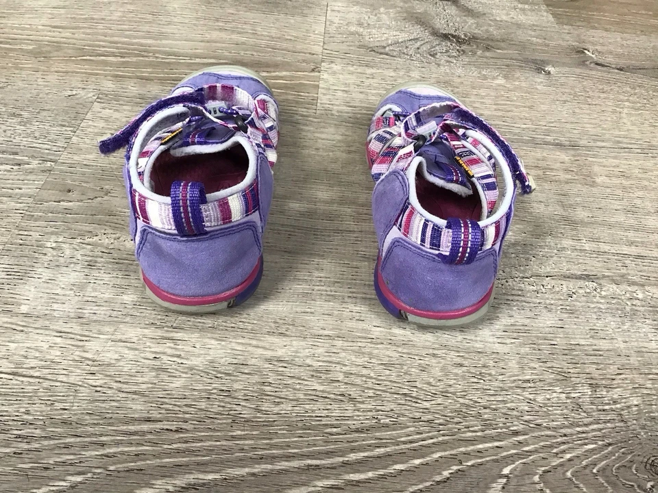 Sandálias sapatos femininos Keen tamanho juvenil 1 Seacamp 2 roxo rosa caminhada aquática 1016439 - Imagem 3 de 4
