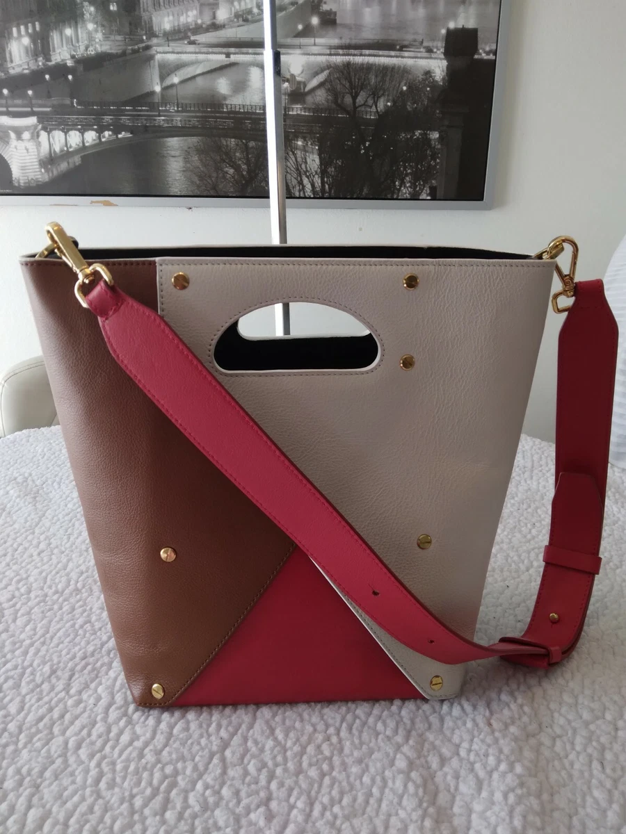 Yuzefi Pablo Large Colorblock Leather Handbag Bucketbag EXCELLENT CONDITION