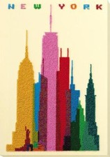 Bead embroidery kit New York needlework kit Art canvas beadwork pattern