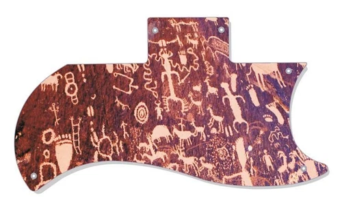 SG Half Face 61 RI Pickguard Scratch Plate Gibson Graphical Guitar Petroglyphs