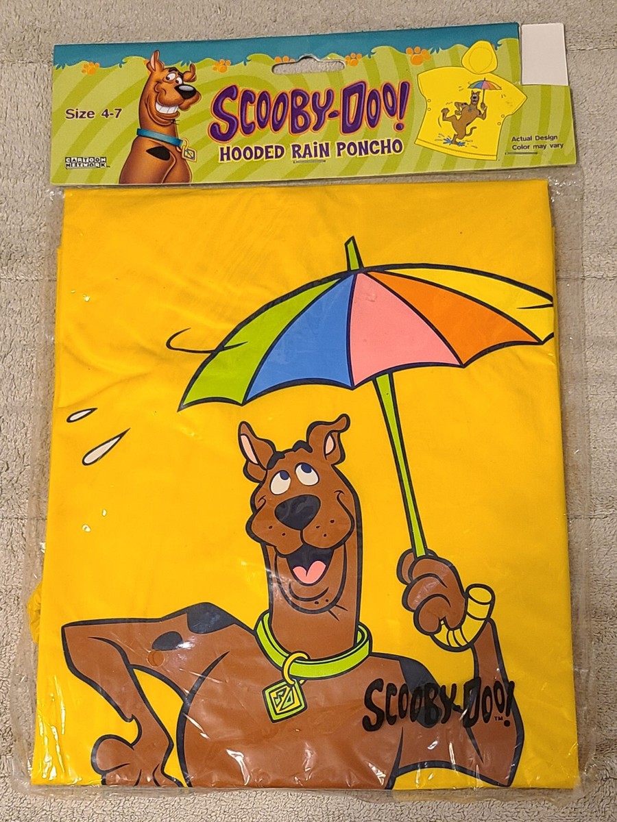 Cartoon Network Scooby Doo Childs 4-7 Hooded Rain Poncho In Original  Packaging
