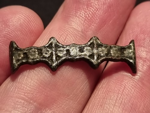 Roman circa 300 AD silver belt decoration. Please read description LA176u