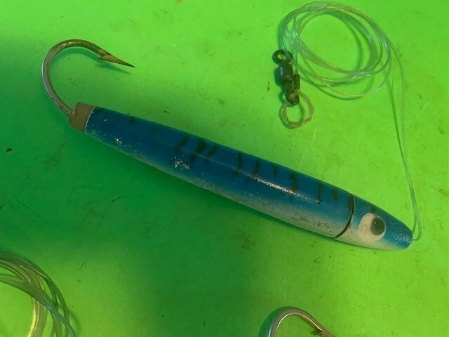 SET OF 3 CEDAR PLUGS 6 INCH TROLLING LURES FULLY RIGGED IN 3 DIFFERENT COLORS - Image 7