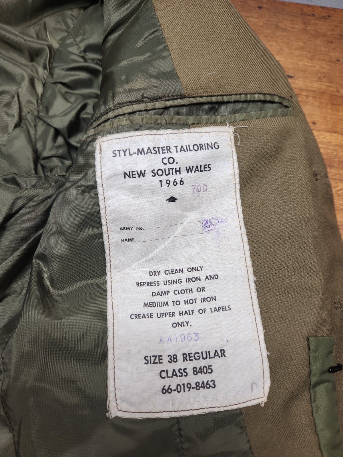 Vintage 1966 Australian Vietnam Artillery Military Army Jacket eBay