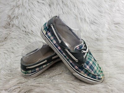 DEXTER Plaid Boat Deck Shoes Womens Size