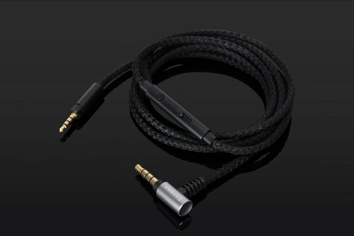 Nylon Audio Cable with mic For Sennheiser HD 400S 450BT 450SE HD458BT headphones