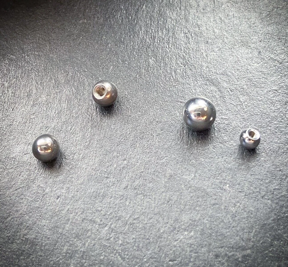Piezas de repuesto para joyería corporal - 10pk bolas roscadas de titanio grado 23 Foto 2 de 4