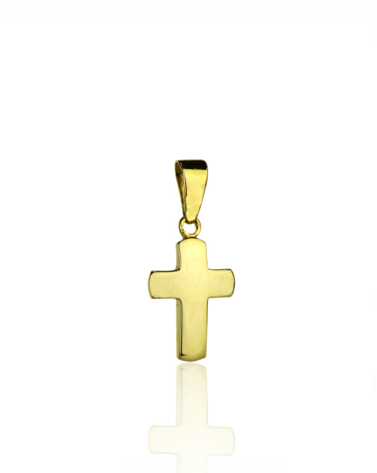14k Yellow and White Gold  Cross Pendant