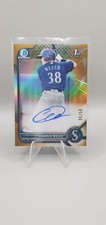 2022 Bowman Chrome CHARLIE WELCH Prospect Gold Refractor Auto #'d 4/50 MARINERS