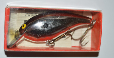 old bill norman lures little n crankbait 2.75''  3/8oz chrome black 1901