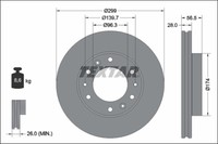 Bremsscheibe Hyundai P. H350 2.5 Crdi 15-